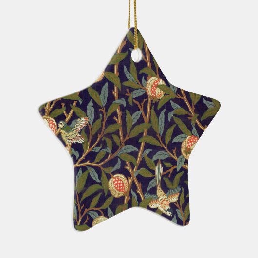 William Morris Bird en Pomegranate Keramisch Ornament (Rechts)