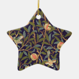 William Morris Bird en Pomegranate Keramisch Ornament