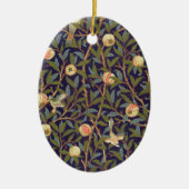 William Morris Bird en Pomegranate Keramisch Ornament (Voorkant)