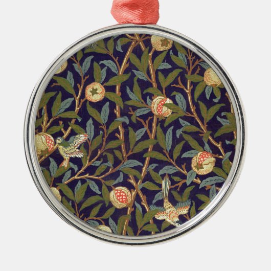 William Morris Bird en Pomegranate Metalen Ornament (Voorkant)
