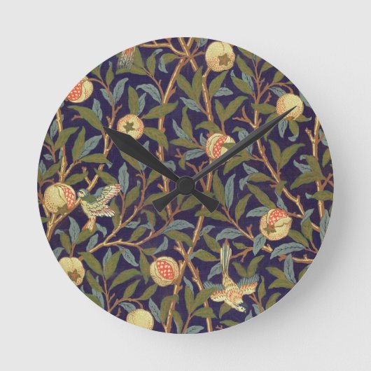 William Morris Bird en Pomegranate Ronde Klok (Voorkant)