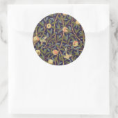 William Morris Bird en Pomegranate Ronde Sticker (Tas)