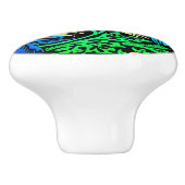 William Morris Bird & Flower, Blue en Brown Keramische Knop (Zijkant)