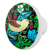 William Morris Bird & Flower, Blue en Brown Keramische Knop (Rechts)