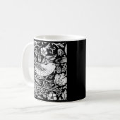 William Morris Bird & Flower Tile, Black and White Koffiemok (Voorkant links)