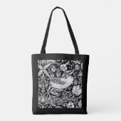William Morris Bird & Flower Tile, Black and White Tote Bag (Achterkant)