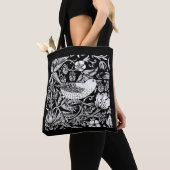 William Morris Bird & Flower Tile, Black and White Tote Bag (Dichtbij)