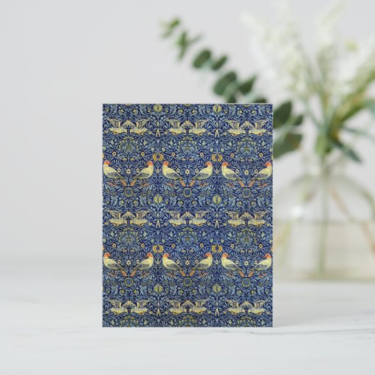 William Morris Bird Pattern Briefkaart (Staand voorkant)