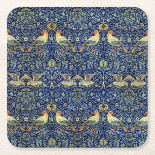 William Morris Bird Pattern Kartonnen Onderzetters