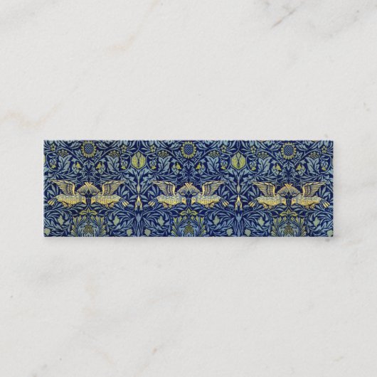 William Morris Bird Pattern Mini Visitekaartje (Voorkant)