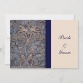 William Morris Bird Pattern Wedding Invitations Kaart (Voorkant)