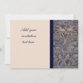 William Morris Bird Pattern Wedding Invitations Kaart (Achterkant)