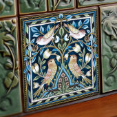 William Morris Birds and Tulips Art Nouveau Tegeltje