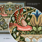William Morris Birds and Tulips Green Art Nouveau Tegeltje