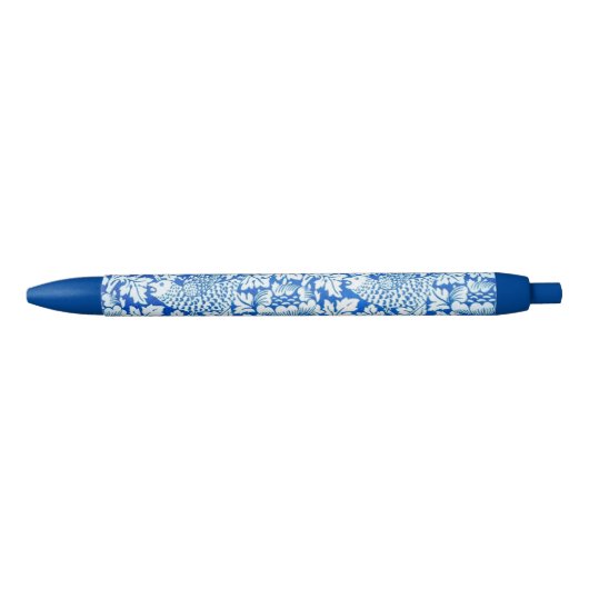 William Morris, Birds Anemone - Blue Floral  Zwarte Inkt Pen (Voorkant)