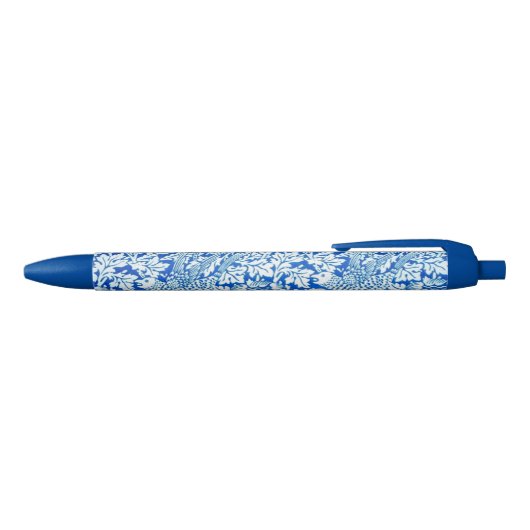 William Morris, Birds Anemone - Blue Floral  Zwarte Inkt Pen (Bovenkant)