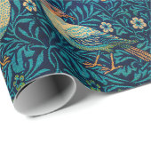 William Morris Birds Art Nouveau Floral Pattern Cadeaupapier (Rol Hoek)