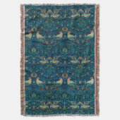 William Morris Birds Art Nouveau Floral Pattern Deken (Voorkant Verticaal)