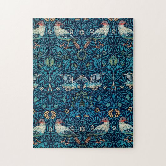 William Morris Birds Art Nouveau Floral Pattern Legpuzzel (Verticaal)