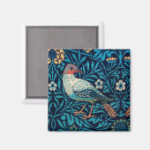 William Morris Birds Art Nouveau Floral Pattern Magneet (Voorkant / Achterkant)