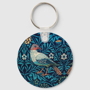 William Morris Birds Art Nouveau Floral Pattern Sleutelhanger