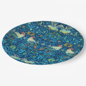 William Morris Birds blauw papier borden Papieren Bordje (Gekanteld)