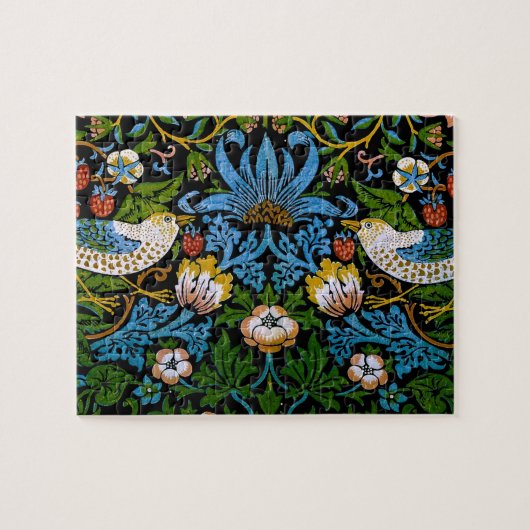 William Morris Birds Bloemen Aardbeien Fine Legpuzzel (Horizontaal)