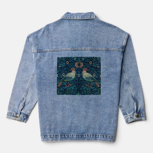  William Morris Birds,  Denim Jacket (Achterkant)