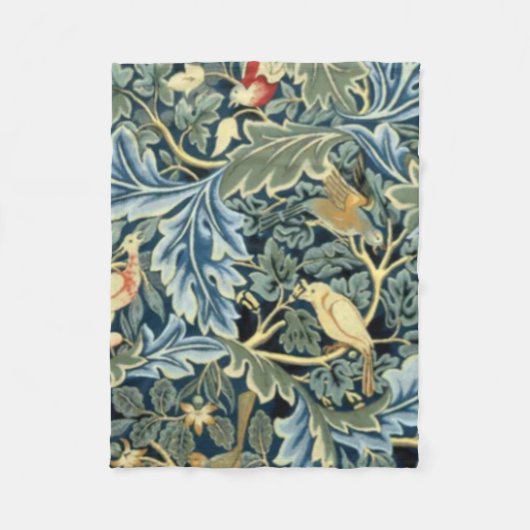 William Morris Birds en Acanthus Fleece Deken (Voorkant)
