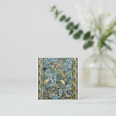 William Morris Birds en Acanthus Vierkante Visitekaartje (Staand voorkant)