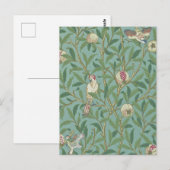 William Morris, Birds en Pommegrenates - Green Briefkaart (Voorkant / Achterkant)