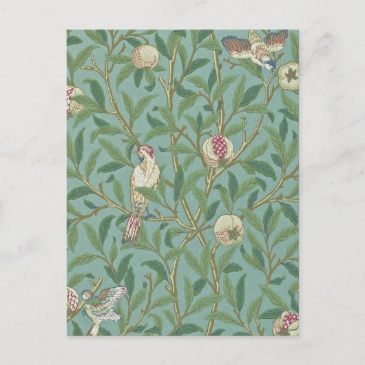 William Morris, Birds en Pommegrenates - Green Briefkaart (Voorkant)