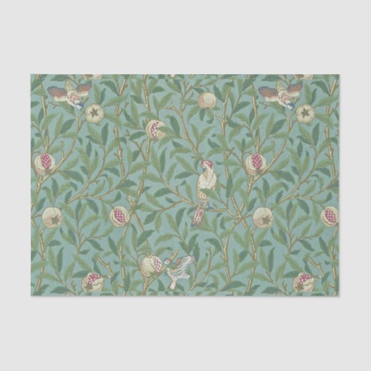 William Morris, Birds en Pommegrenates - Green Tissuepapier (Voorkant)