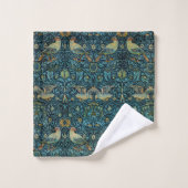 William Morris Birds & Floral Pattern Bad Handdoek (Wasdoekje)