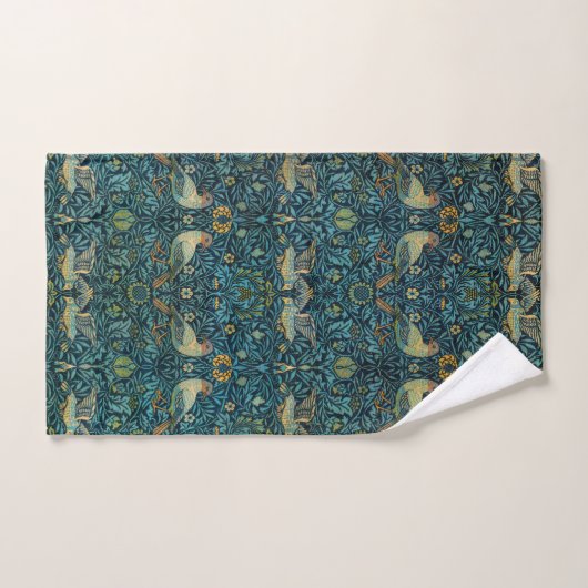 William Morris Birds & Floral Pattern Bad Handdoek (Handdoek)