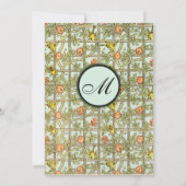 William Morris Birds & Flowers Wedding Invitation Kaart (Achterkant)