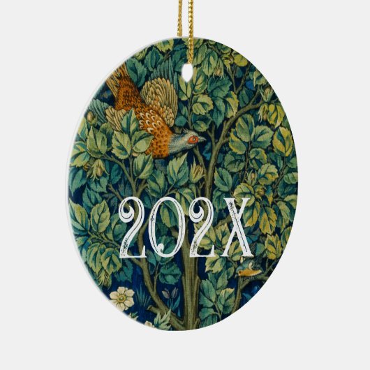 William Morris Birds in a Tree Keramisch Ornament (Rechts)