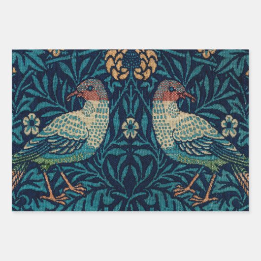  William Morris Birds, Kerstmis Inpakpapier Vel (Voorkant 2)
