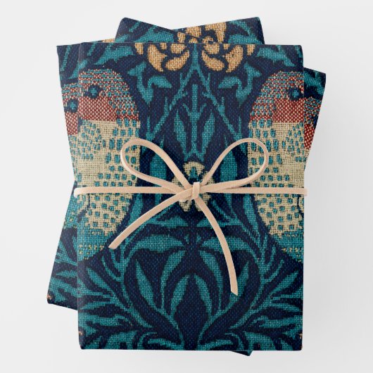  William Morris Birds, Kerstmis Inpakpapier Vel (In situ)