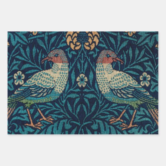  William Morris Birds, Kerstmis Inpakpapier Vel (Voorkant)