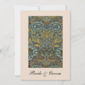 William Morris Birds Pattern Wedding Invitations Kaart (Voorkant)