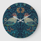 William Morris Birds, Retro Grote Klok (Voorkant)