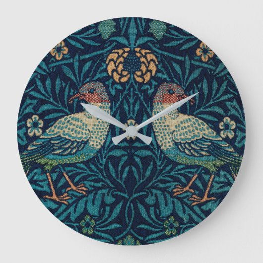 William Morris Birds, Retro Grote Klok (Voorkant)