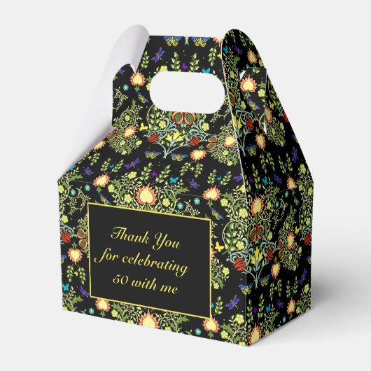 William Morris Birthday Party Favor Bedankdoosjes (Voorkant Zijde)