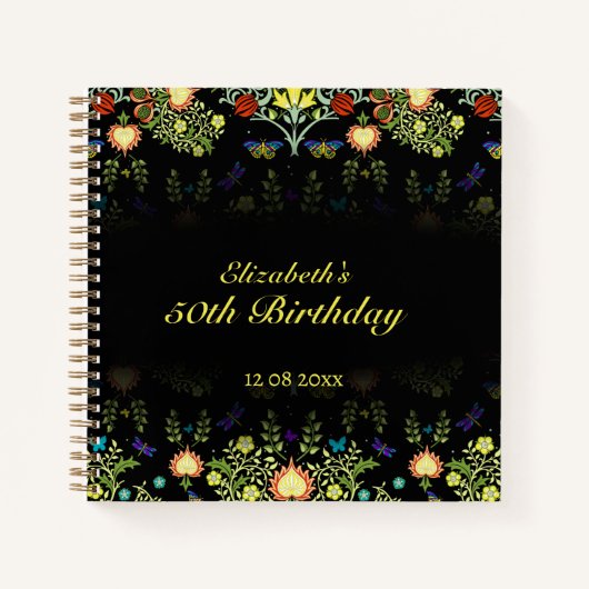 William Morris Birthday Party Guest Book Notitieboek (Voorkant)