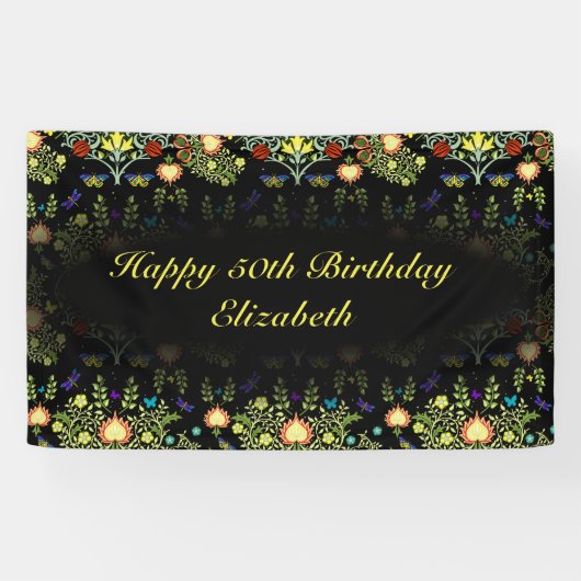 William Morris Birthday Party Spandoek (Horizontaal)