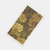 William Morris Black en Gold Floral Pattern Servet (Hoek)