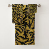 William Morris Black en Gold Willow Bough Bad Handdoek (Insitu)