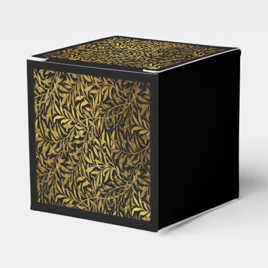 William Morris Black en Gold Willow Bough Bedankdoosjes (Voorkant Zijde)
