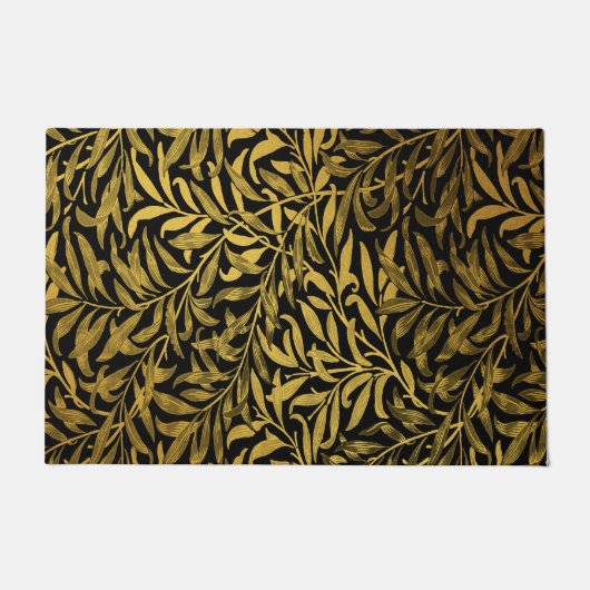 William Morris Black en Gold Willow Bough Deurmat (Voorkant)